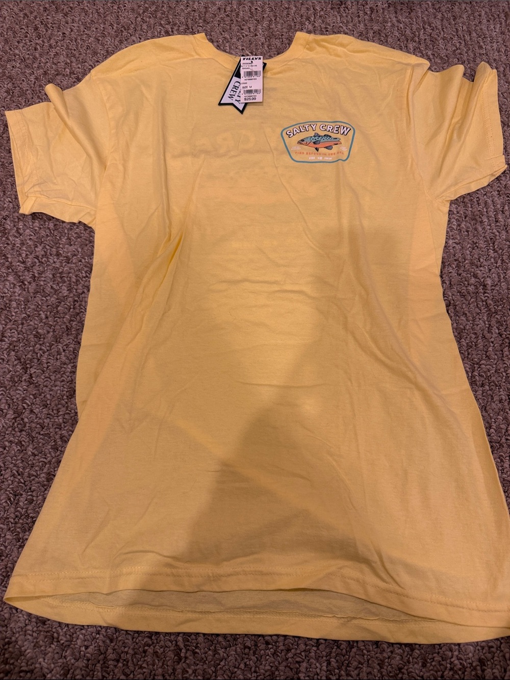 Salty Crew Pale Yellow Logo Tee